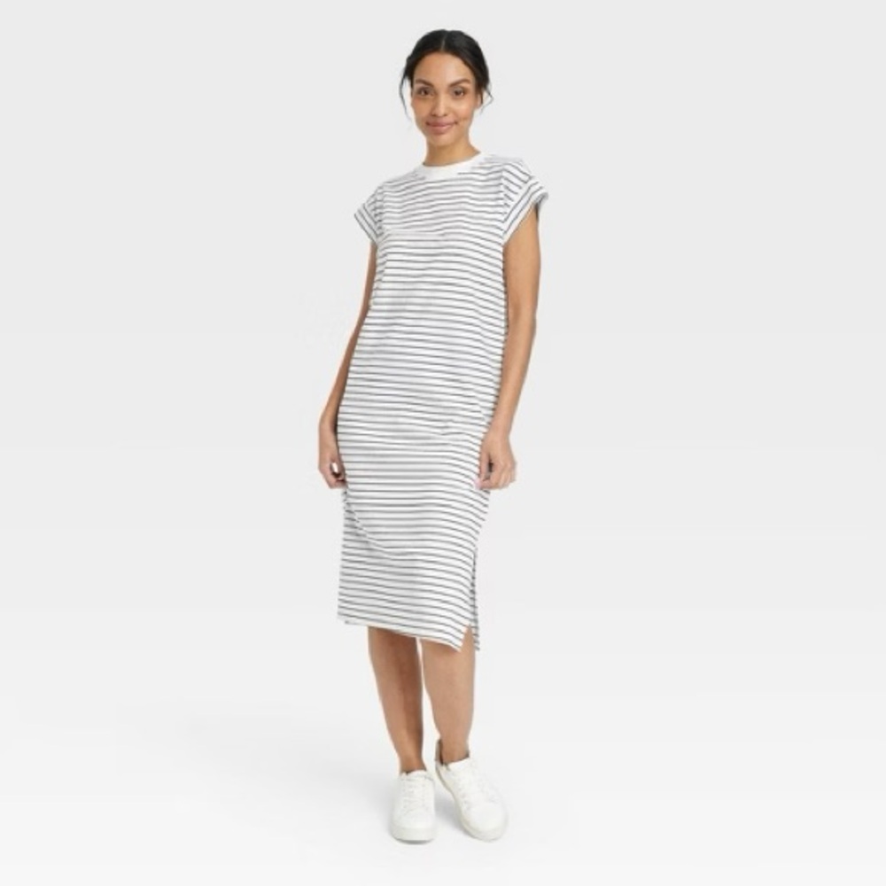 a new day sheath tshirt midi dress E024